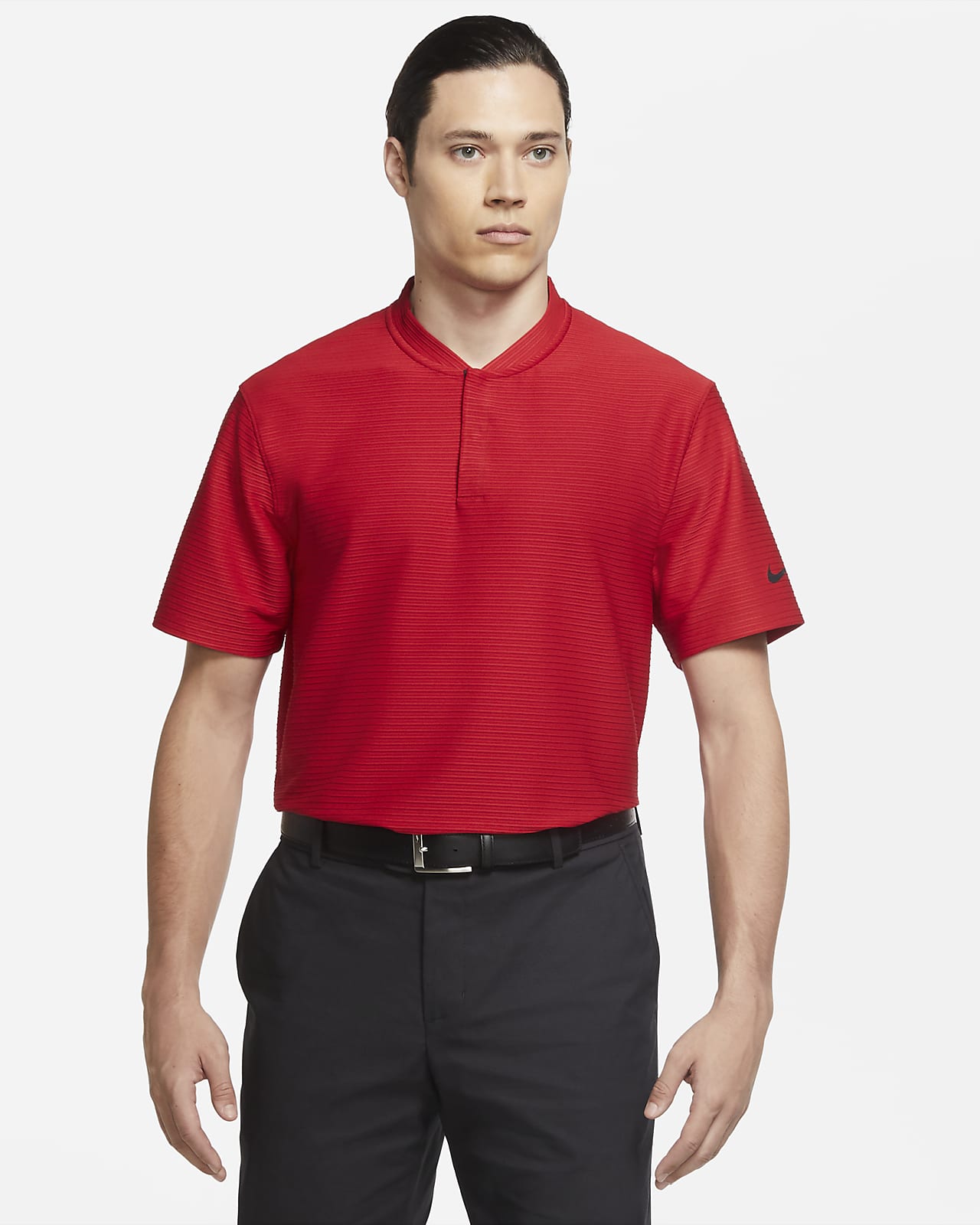 tiger woods red nike polo