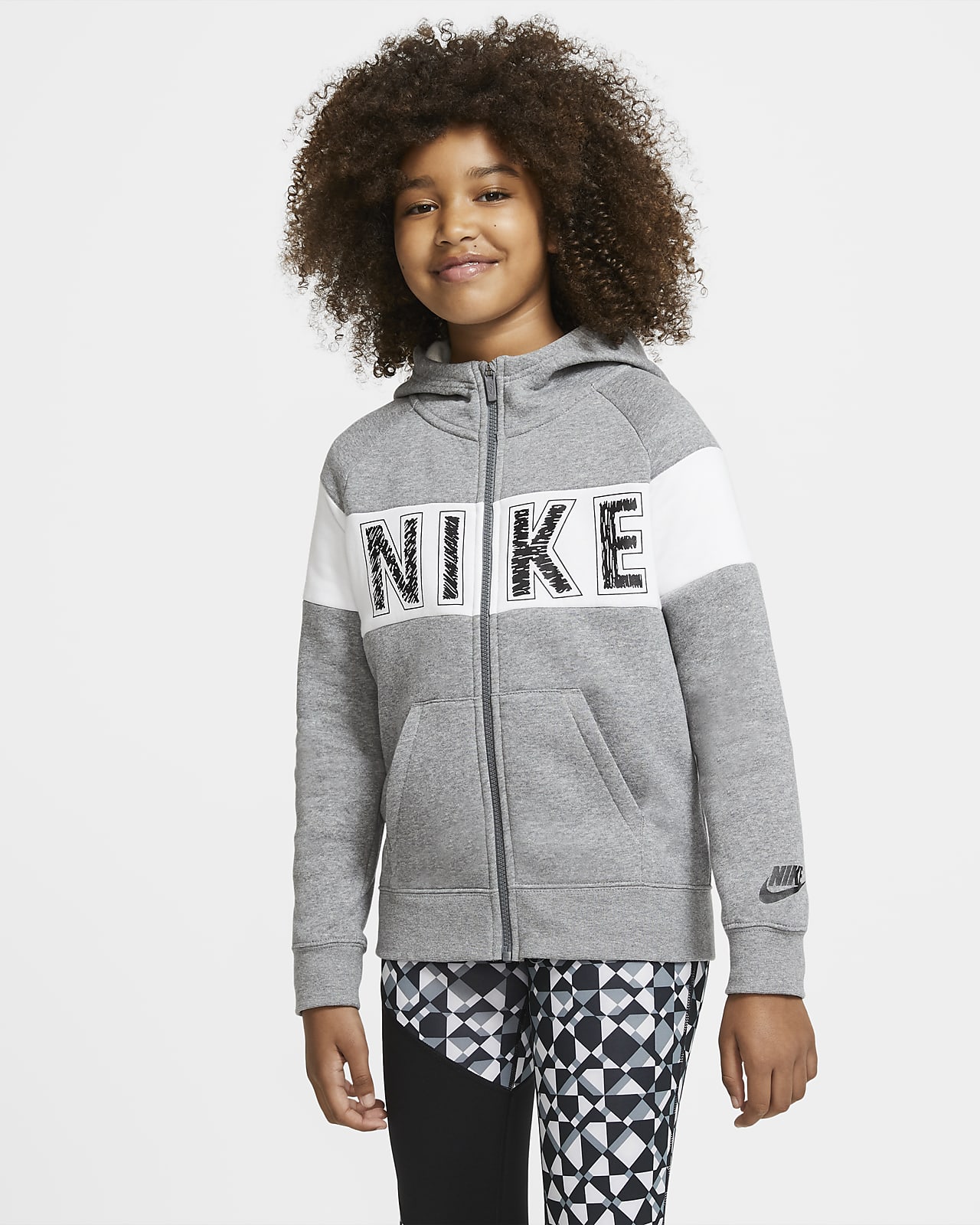 Sudadera estampada con capucha de cierre completo para ...