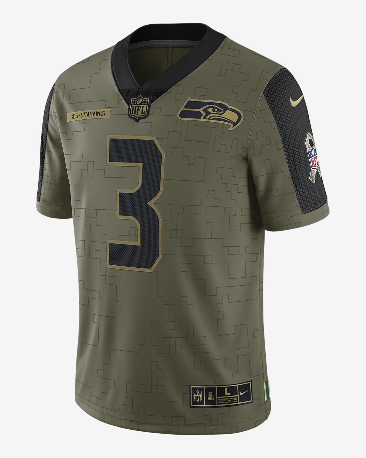 NFL Seattle Seahawks Salute to Service (Russell Wilson) Men's Limited Football Jersey