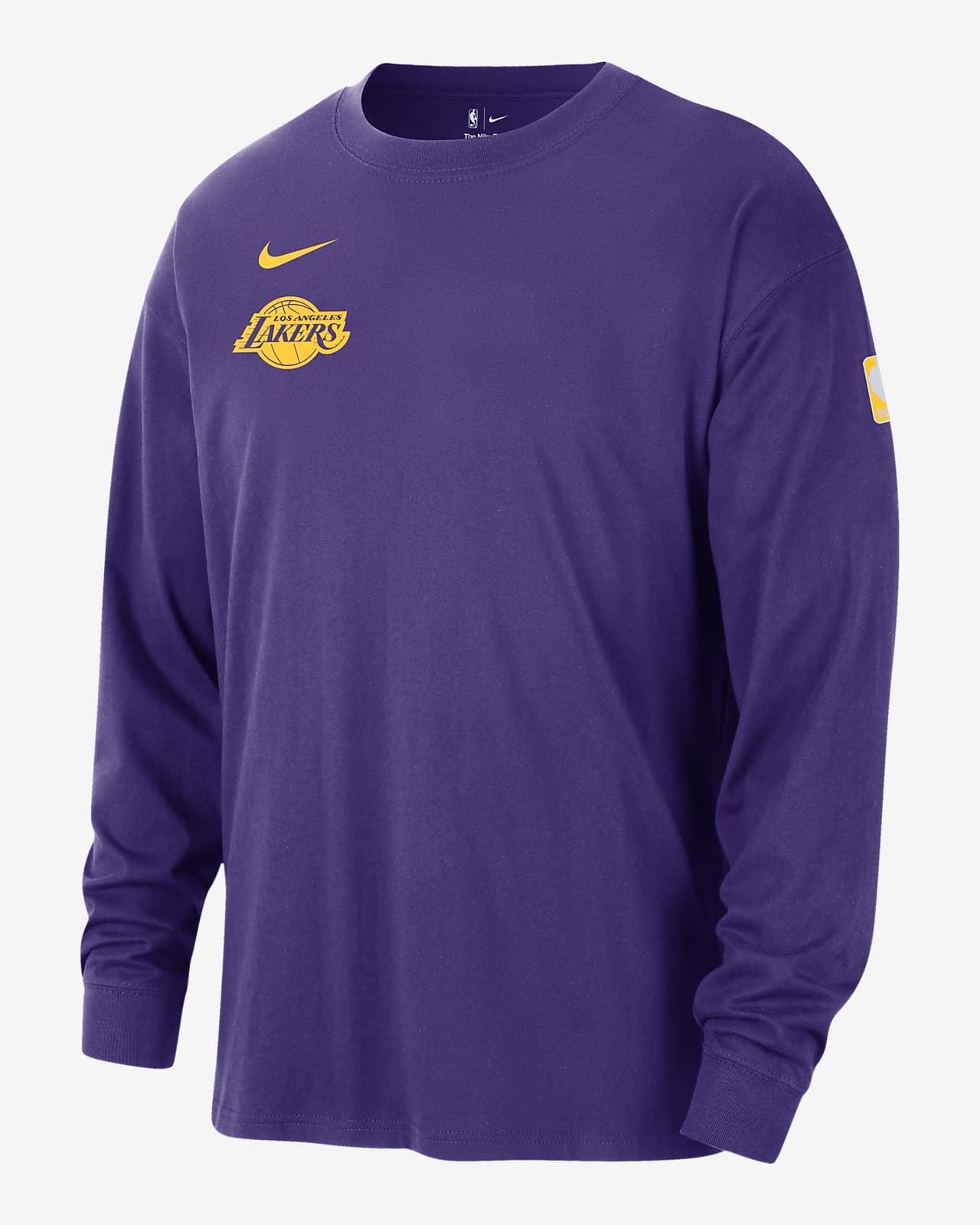 Los Angeles Lakers Courtside langermet Nike NBA Max90-T-skjorte til herre