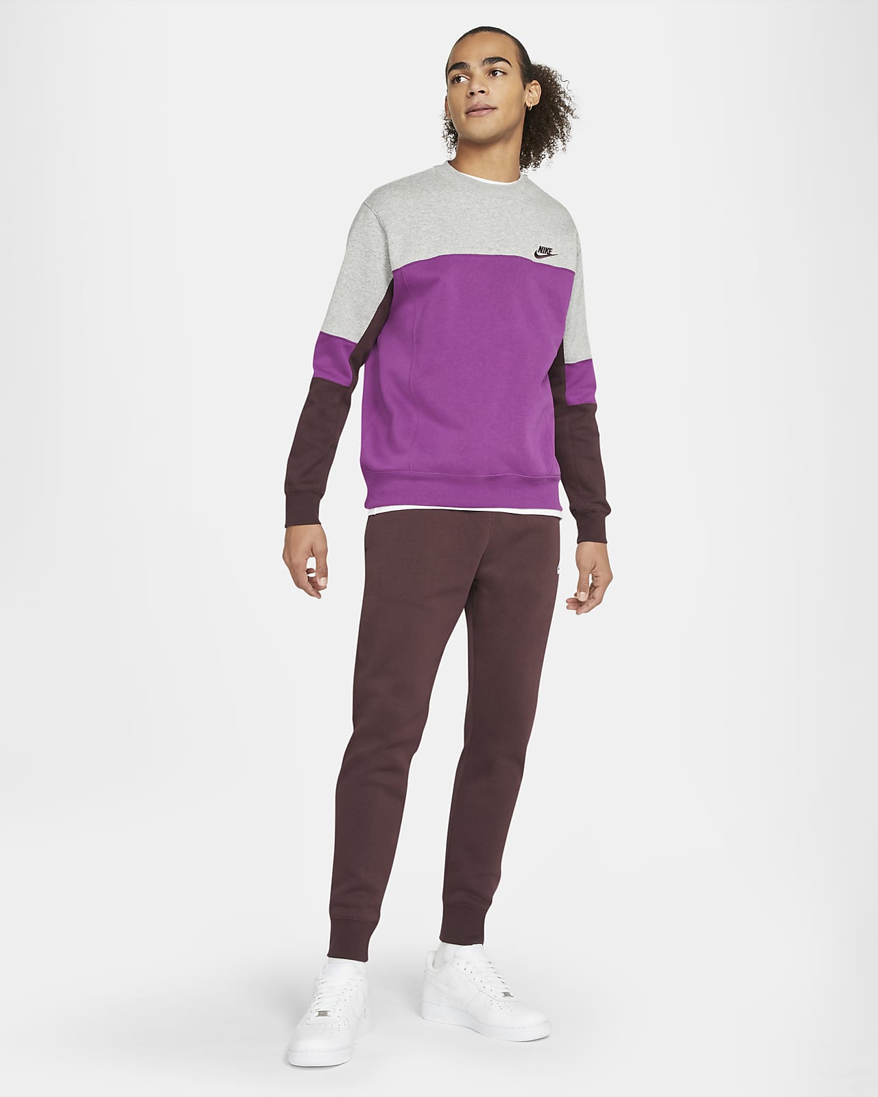 nike sportswear club fleece purple