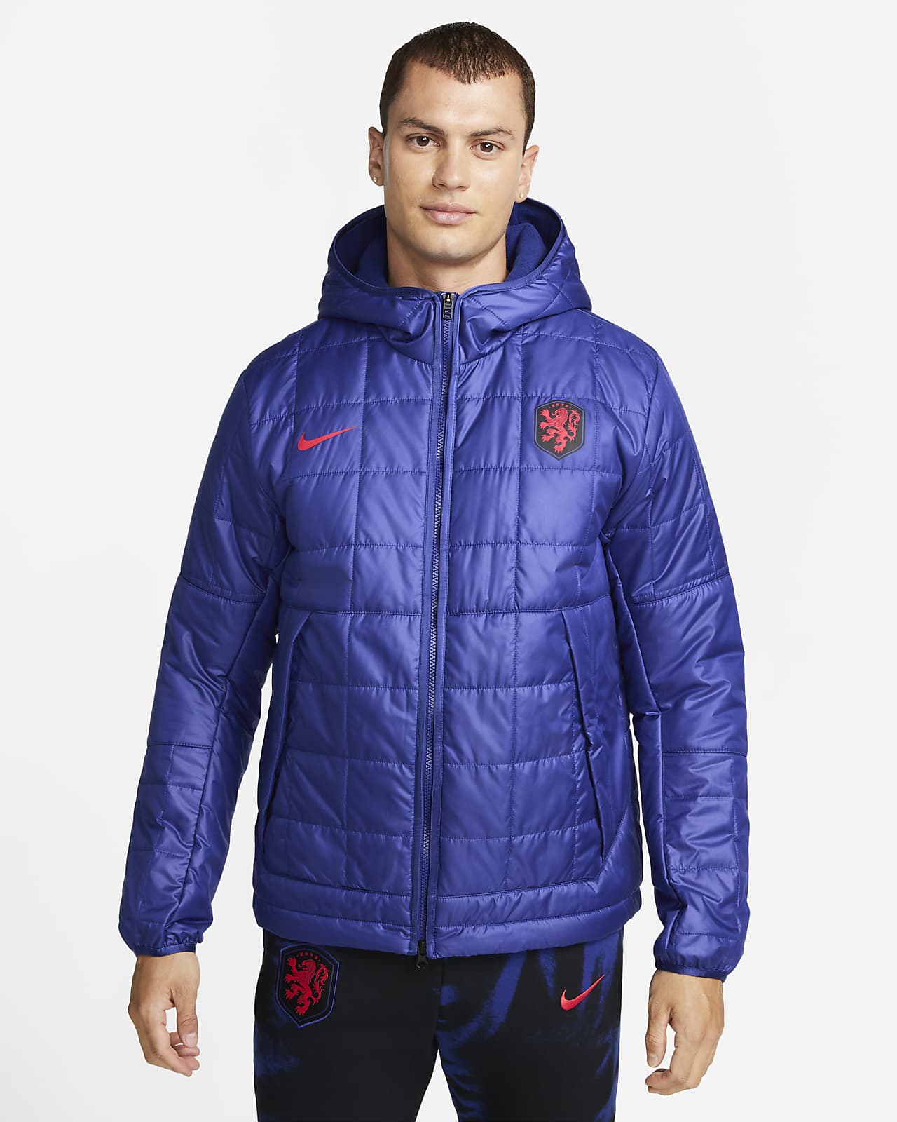 Nederland Nike Herenjack met capuchon en voering van fleece. Nike BE