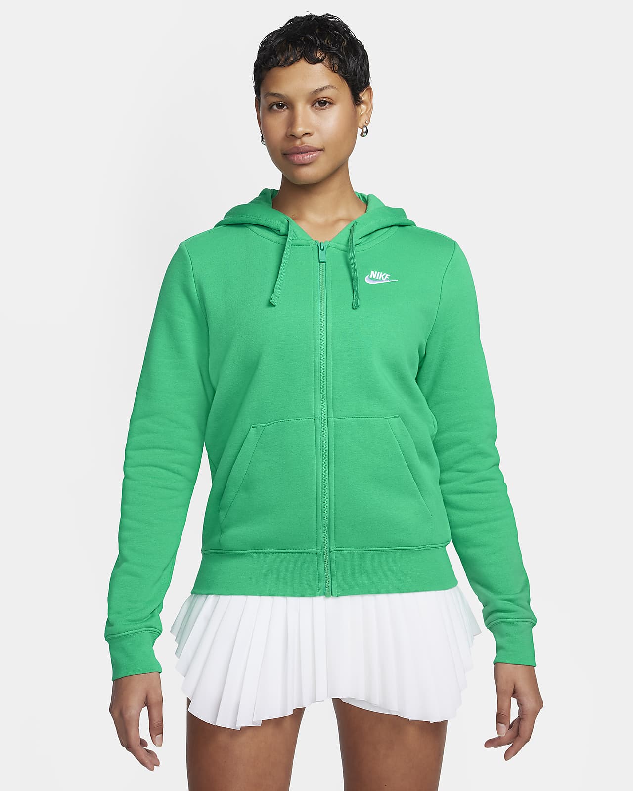 Nike Womens Essential Full-Zip Fleece Hoodie & Pants Set