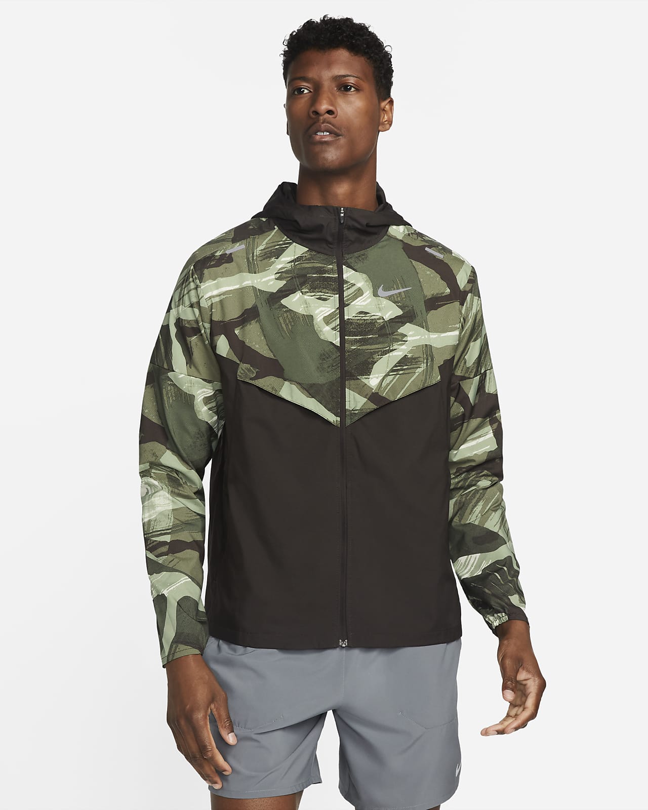 Nike Repel Windrunner Hardloopjack met camouflageprint voor heren