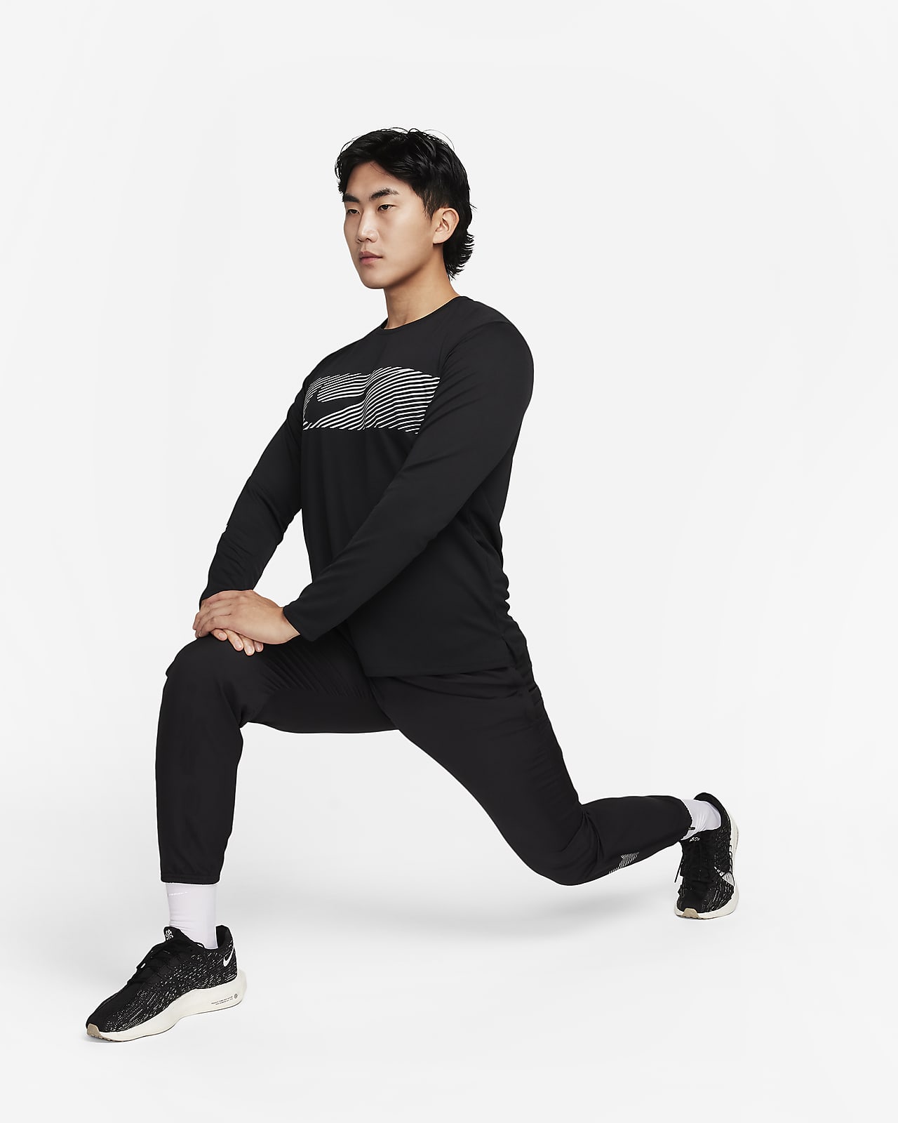 Nike Dri-FIT Miler Men's Long Sleeve Running Training Gym Top Shirt Dri-Fit