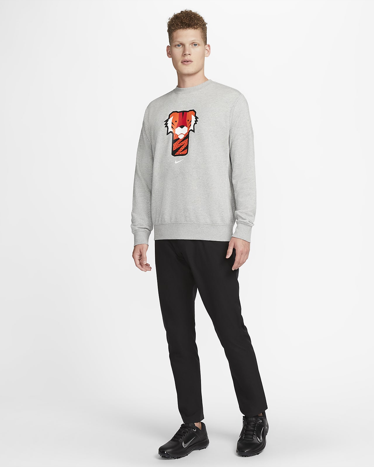 tiger woods grey nike sweater
