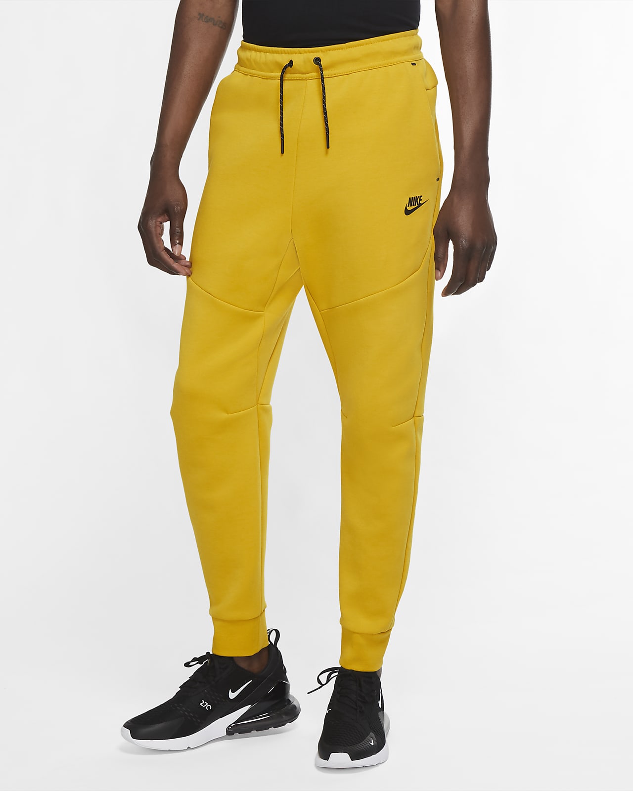 nike tech fleece pants yellow 