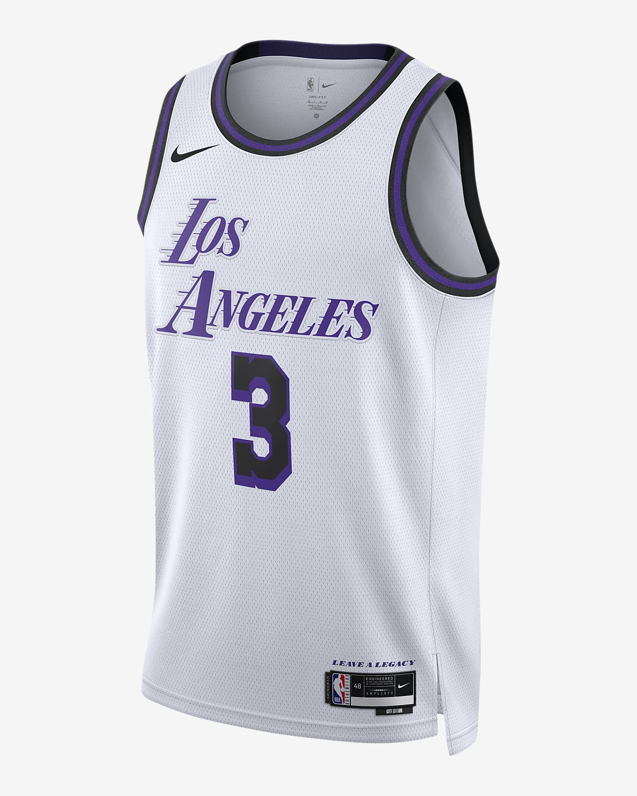 Jersey Swingman de la NBA Nike Dri-FIT Anthony Davis Los Angeles Lakers City Edition