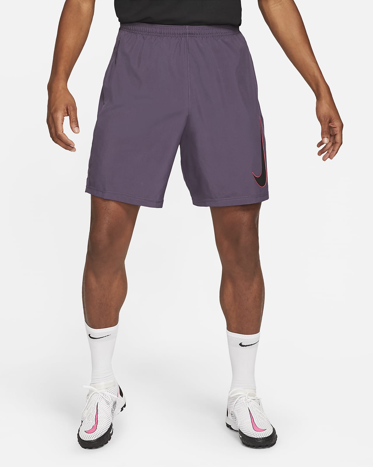 purple soccer shorts