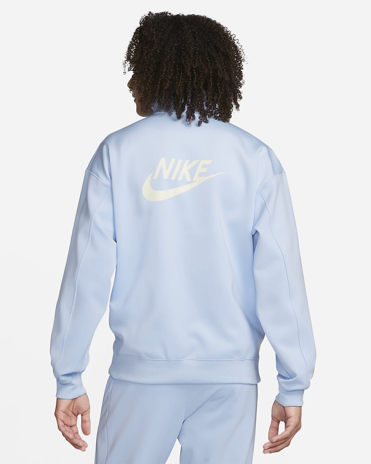 blue nike zip top