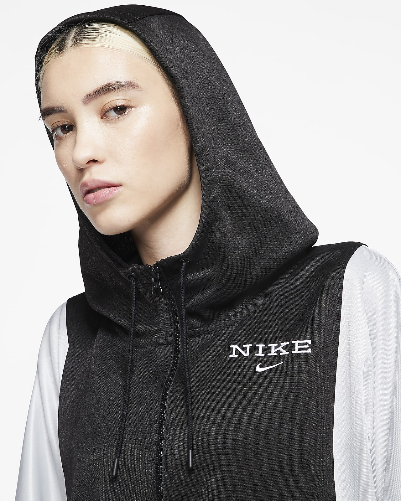Nike Sportswear Damenjacke mit Kapuze und durchgehendem Nike Sportswear Damenjacke mit Kapuze und durchgehendem