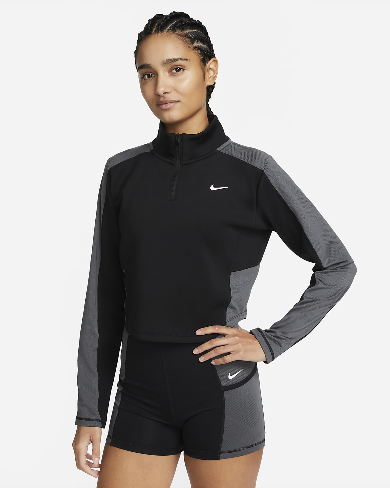 Nike Dri-FIT Women's Long-Sleeve 1/4-Zip Top. LU