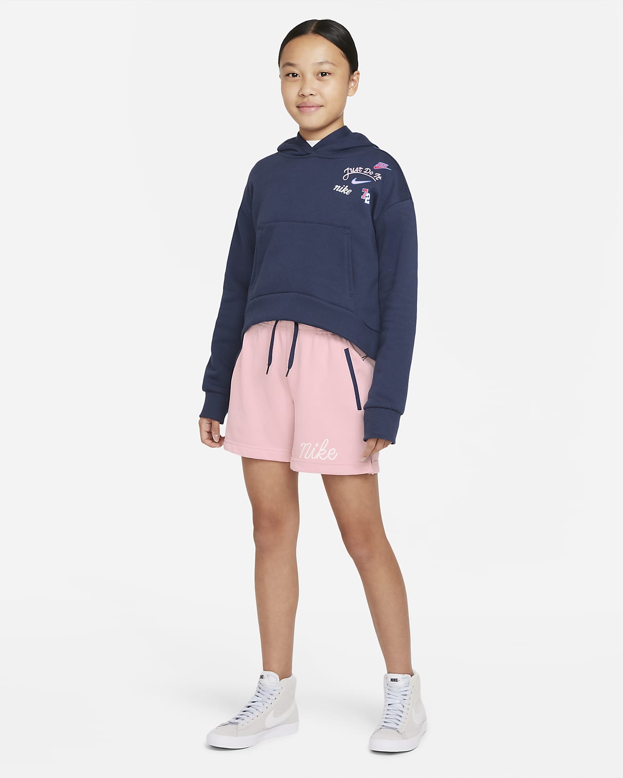 Nike Sportswear Club Big Kids' (Girls') French Terry Shorts. Nike.com