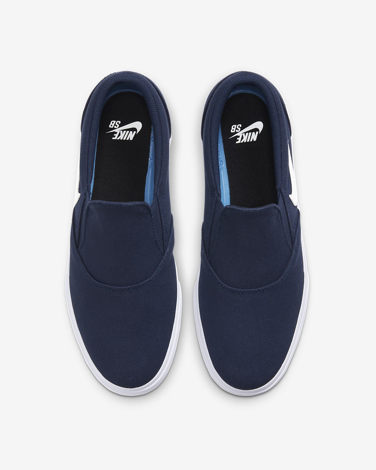 blue nike slip on shoes