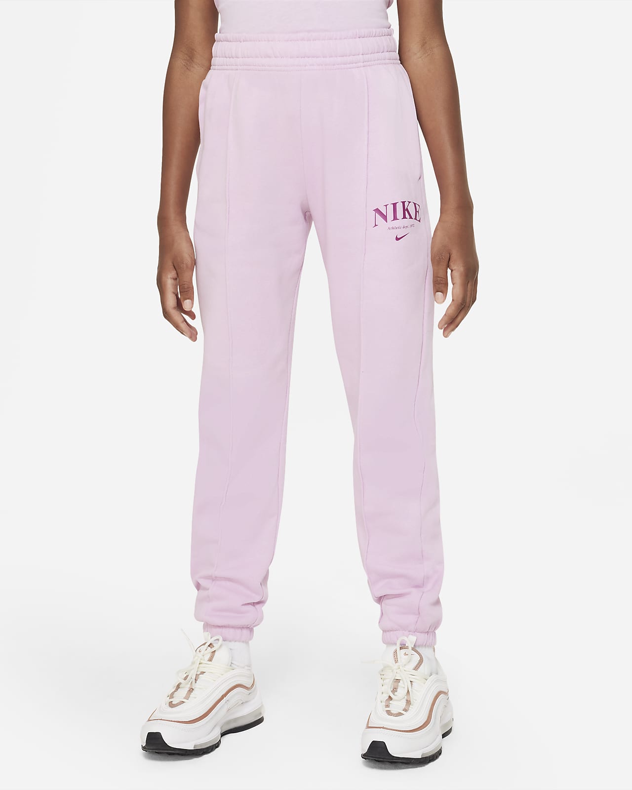 Nike Sportswear Women's Essential Fleece Pants Rose Whisper / White