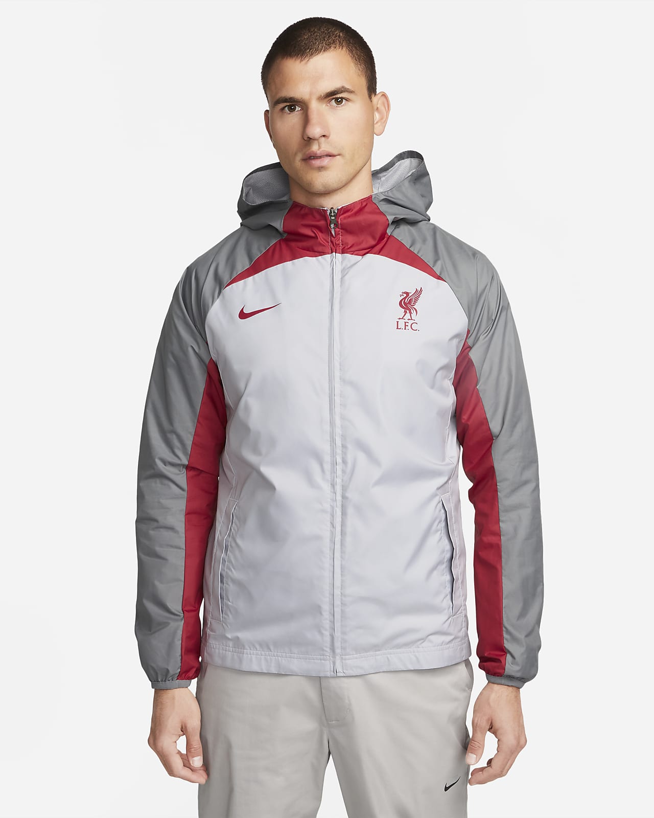Liverpool F.C. AWF Men's Full-Zip Football Jacket. Nike CA