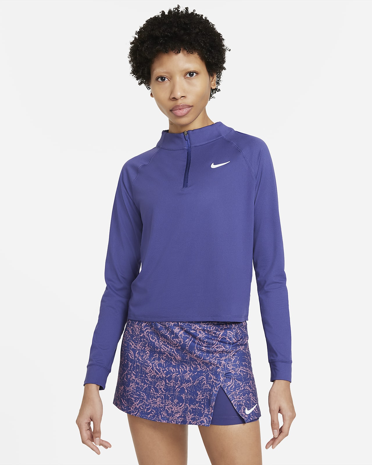 Nikecourt Dri Fit Victory Women S Long Sleeve 1 2 Zip Tennis Top Nike Ie