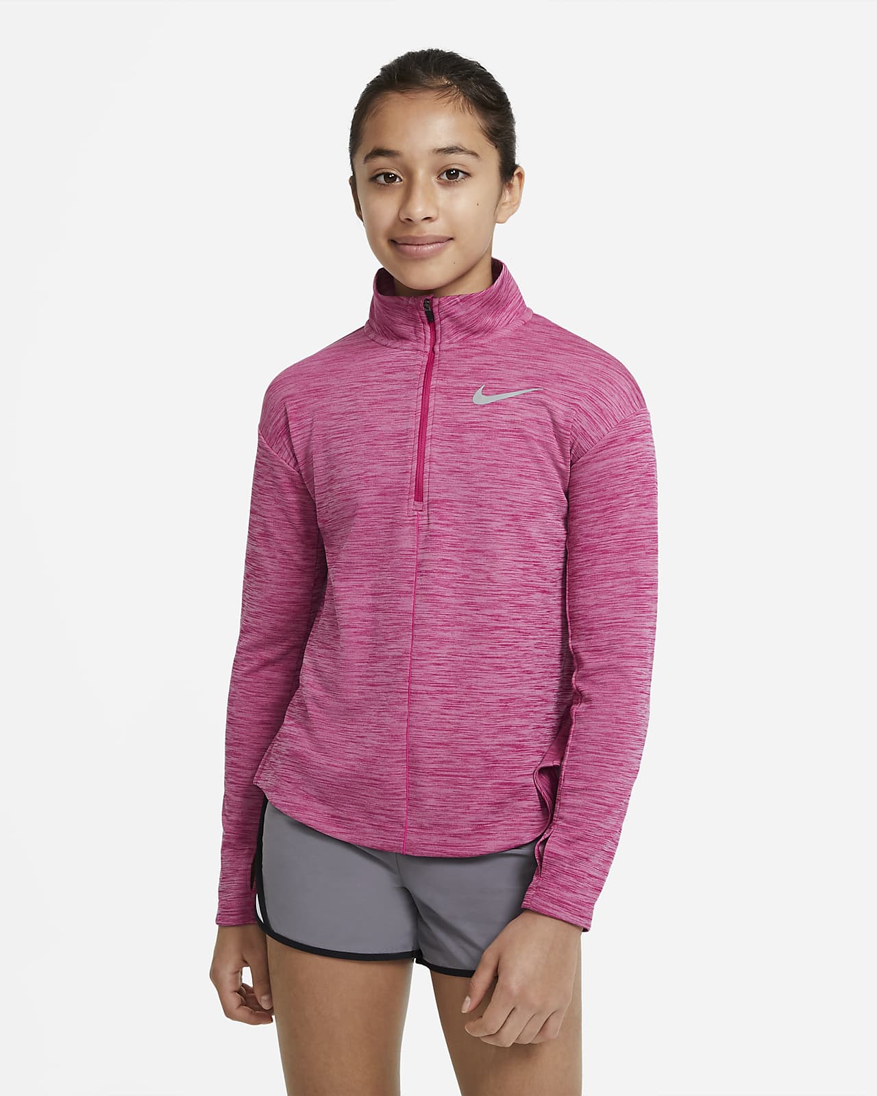 long sleeve running top with zip