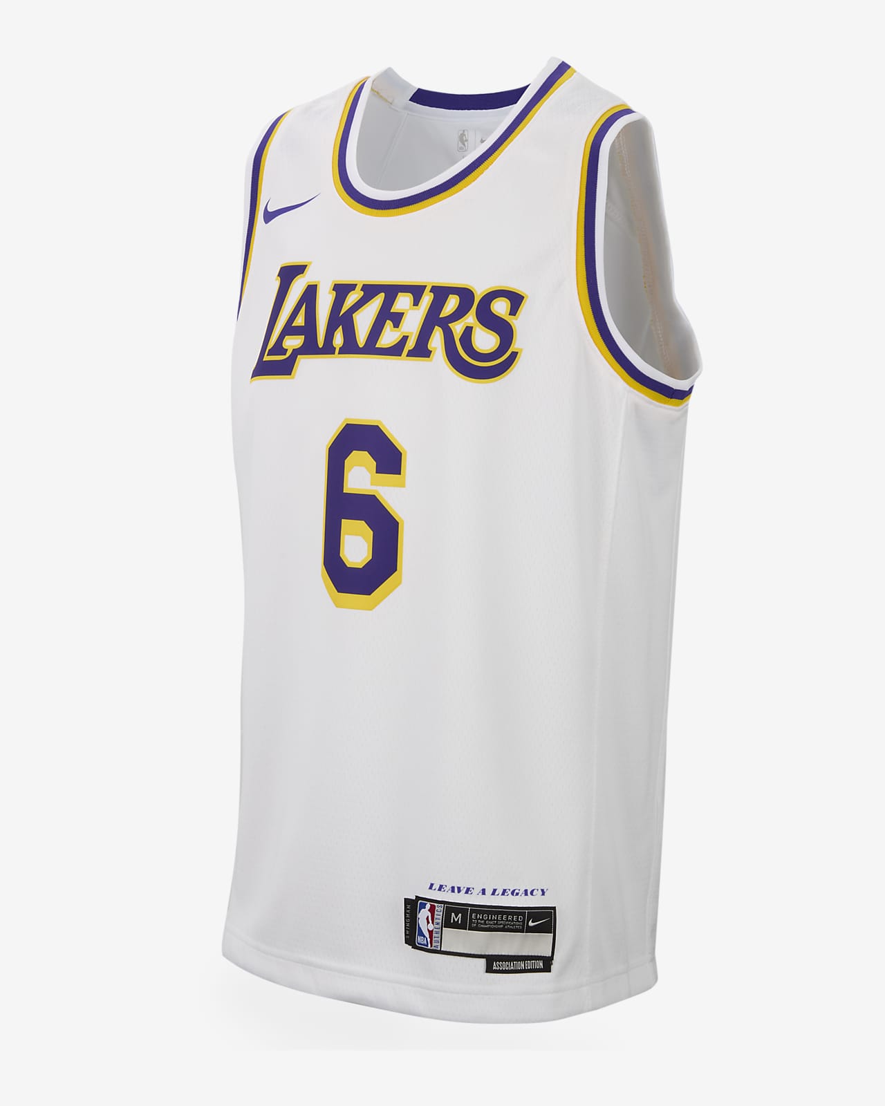 Lebron James Los Angeles Lakers Association Edition Nike Dri-FIT NBA Swingman Trikot für ältere Kinder