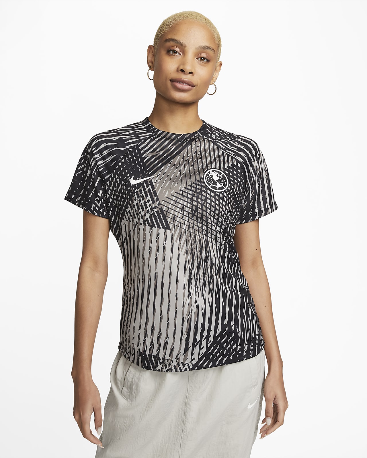 Camiseta fútbol para antes partido para mujer Dri-FIT del Club América. Nike.com