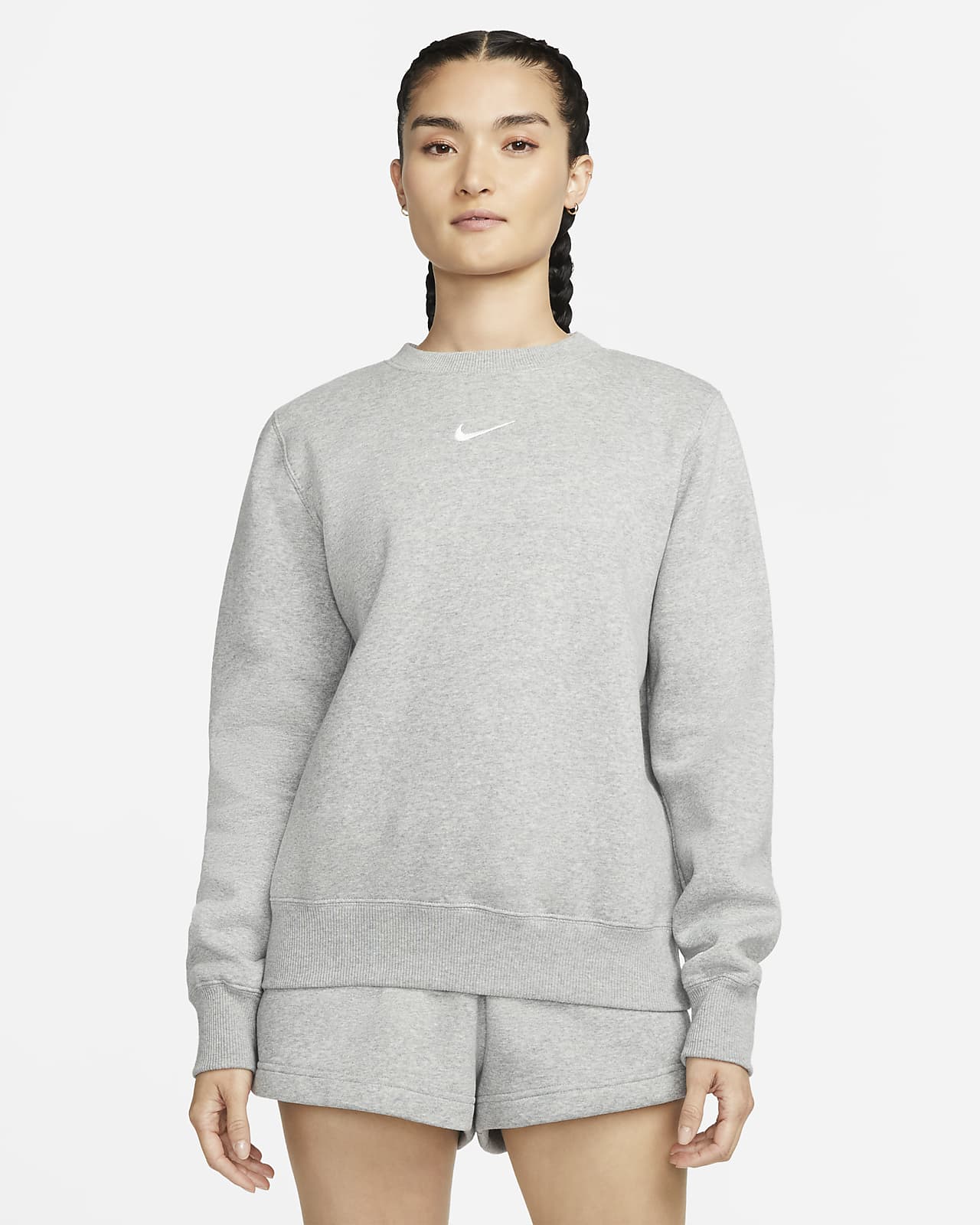 Viento Hábil Yogur Sudadera de cuello redondo para mujer Nike Sportswear Phoenix Fleece. Nike .com