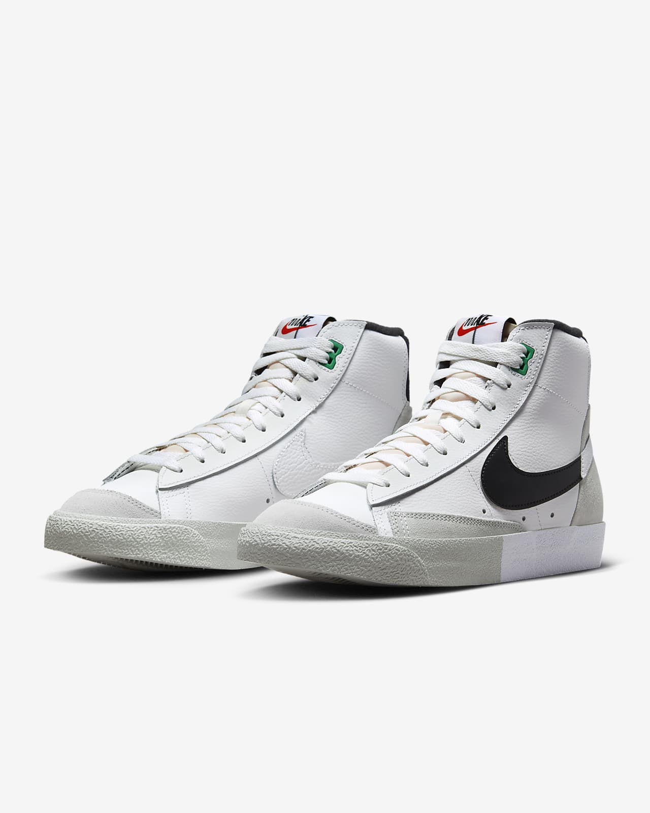 Nike Blazer Mid '77 White & Black Leather Shoes