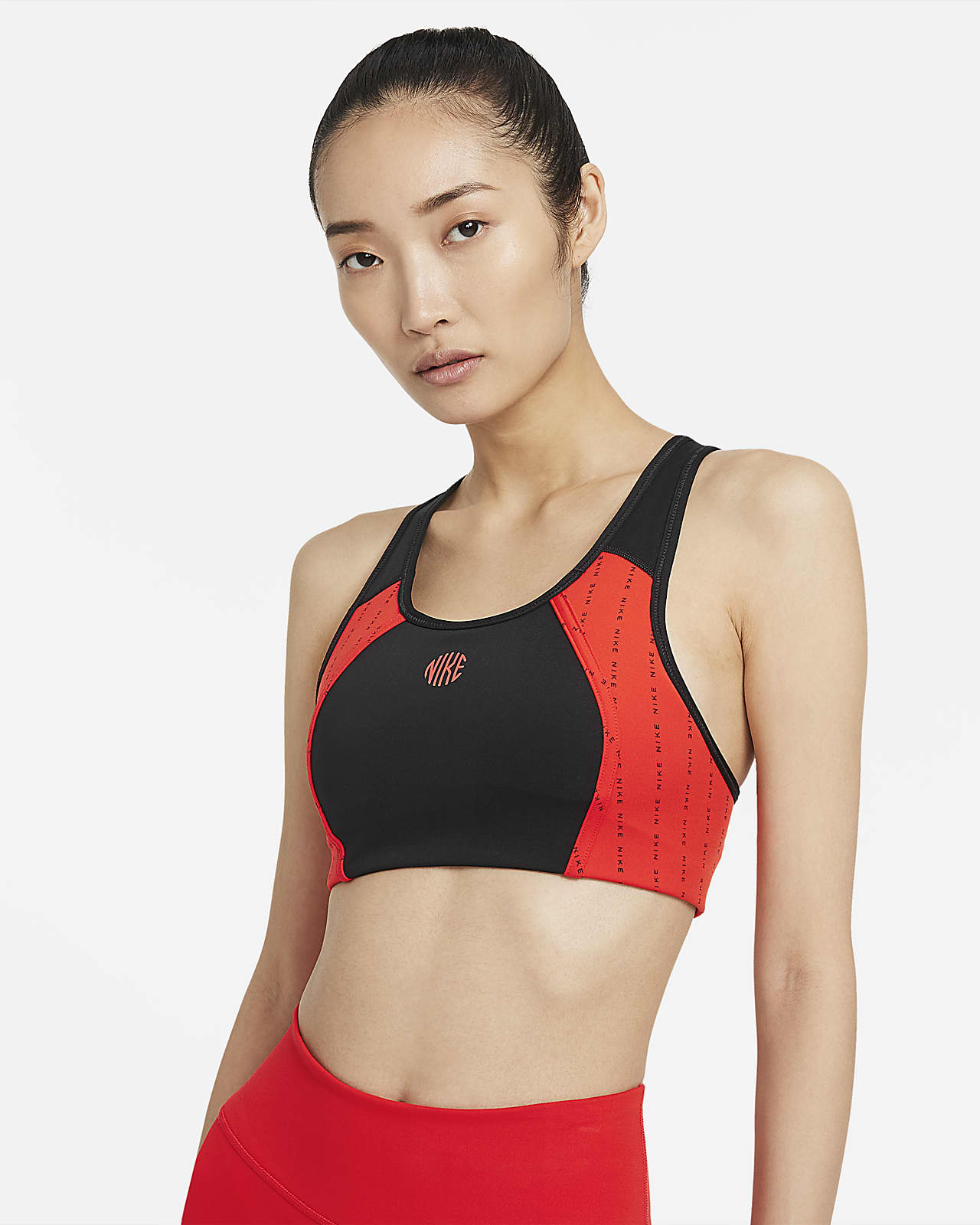 Nike公式 ナイキ Dri Fit スウッシュ アイコン クラッシュ ウィメンズ ミディアムサポート ワンピース パッド キーホール スポーツブラ オンラインストア 通販サイト