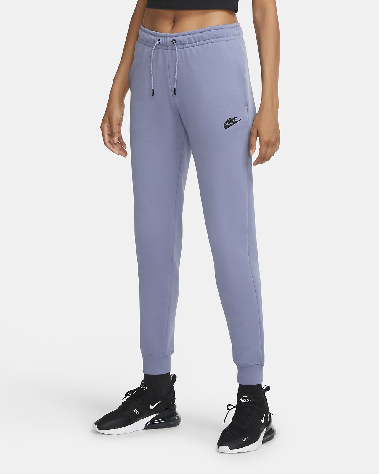 nike sportswear essential fleece pants grey