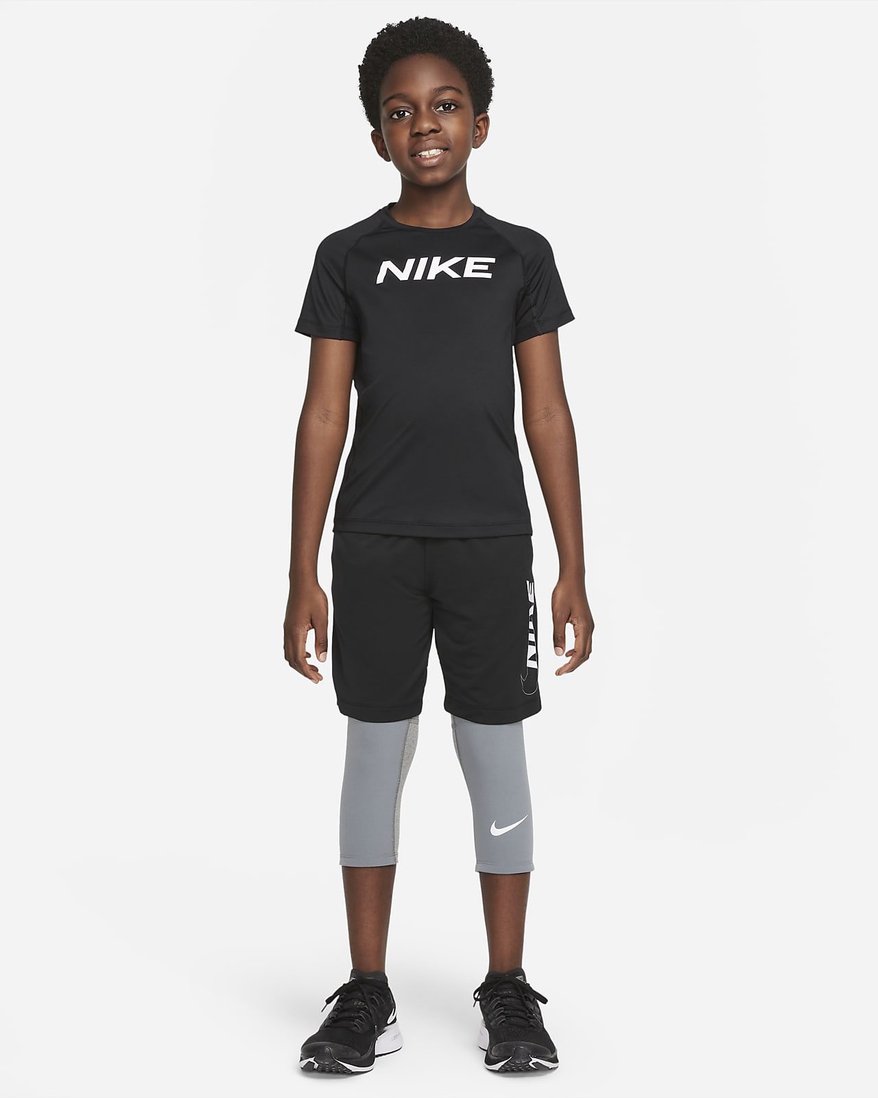 Nike Pro Men's Tennis Short Tights - Smoke Grey/Black