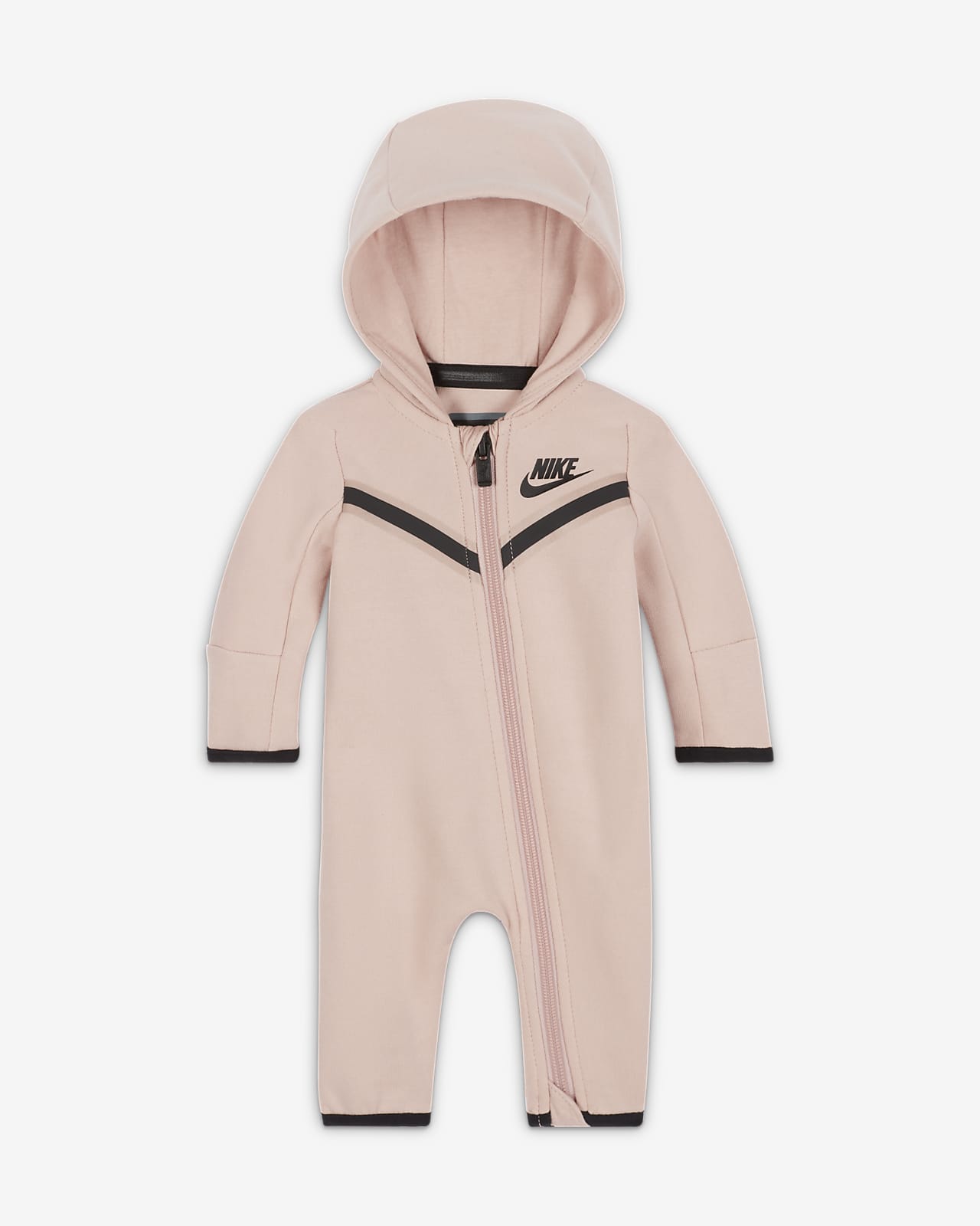 Coverall Nike Sportswear Tech Fleece med dragkedja i fullängd för baby (0-9 mån)