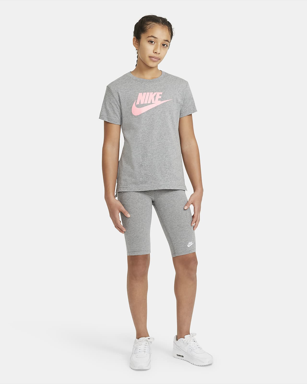 Shorts de ciclismo de tiro alto de 23 cm para niña talla grande Nike  Sportswear. Nike.com