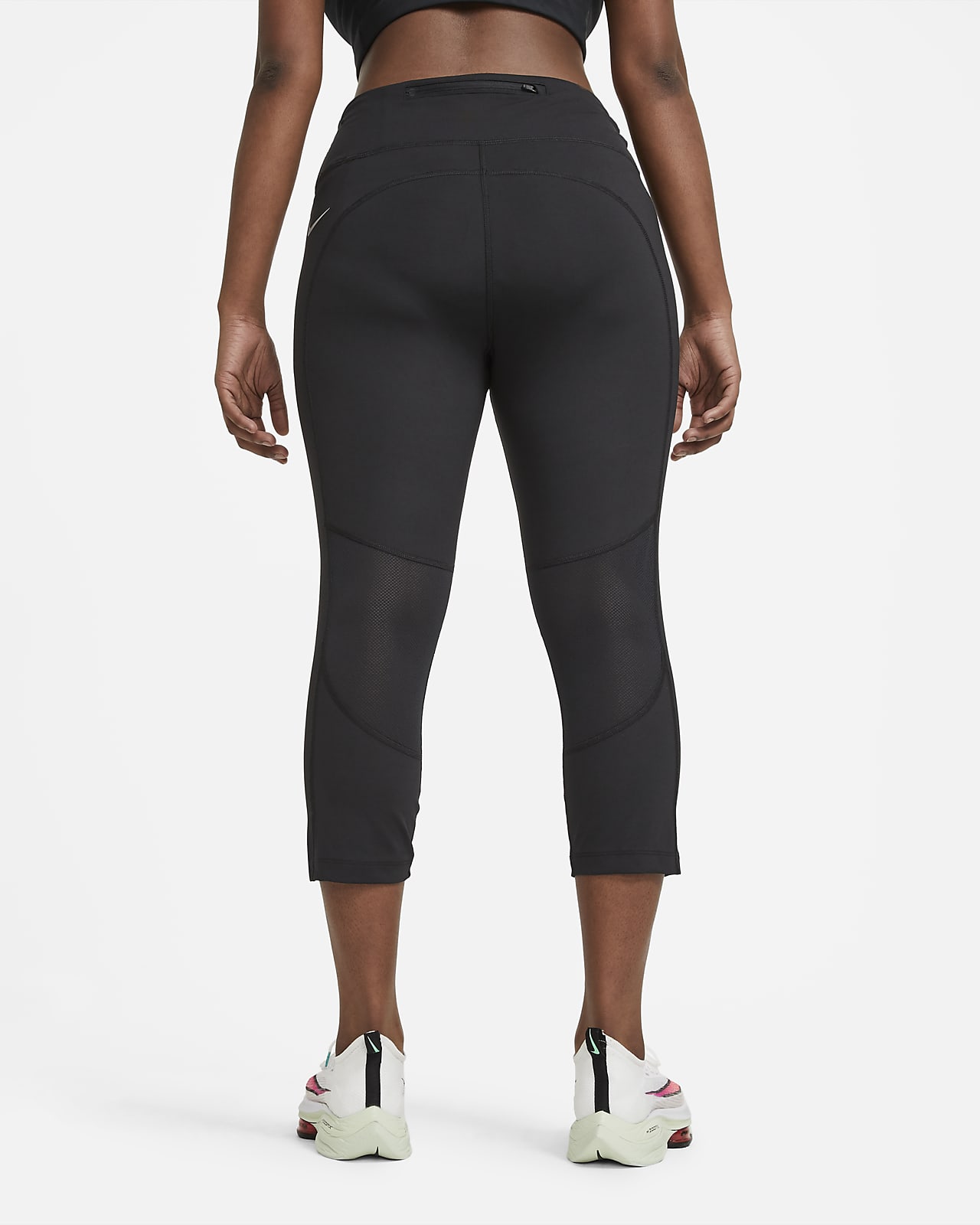 Nike Performance Nike Go Women's Firm-Support Mid-Rise Cropped Leggings  with Pockets - Leggings - black - Zalando.co.uk