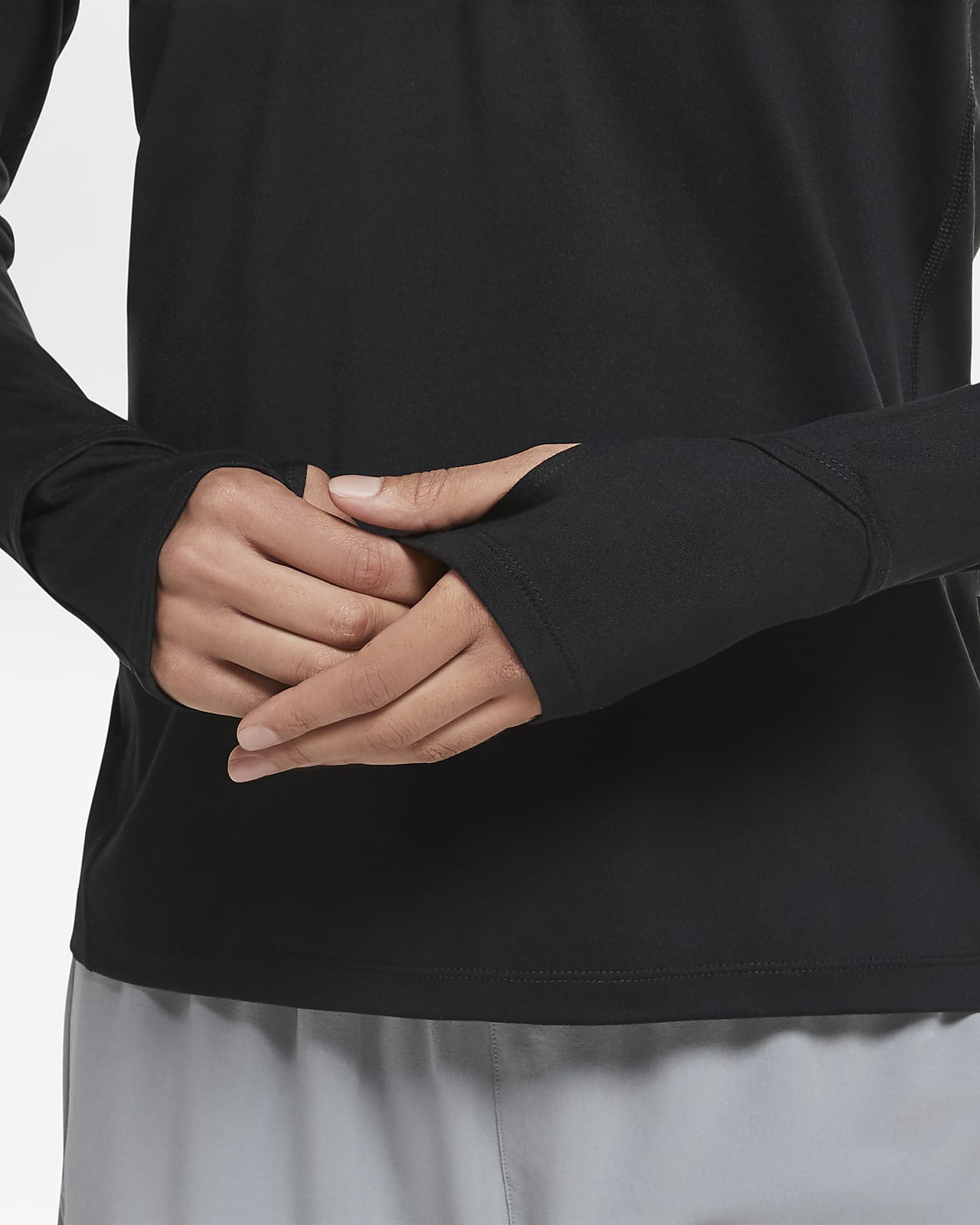 Nike half zip core long sleeve running on sale top