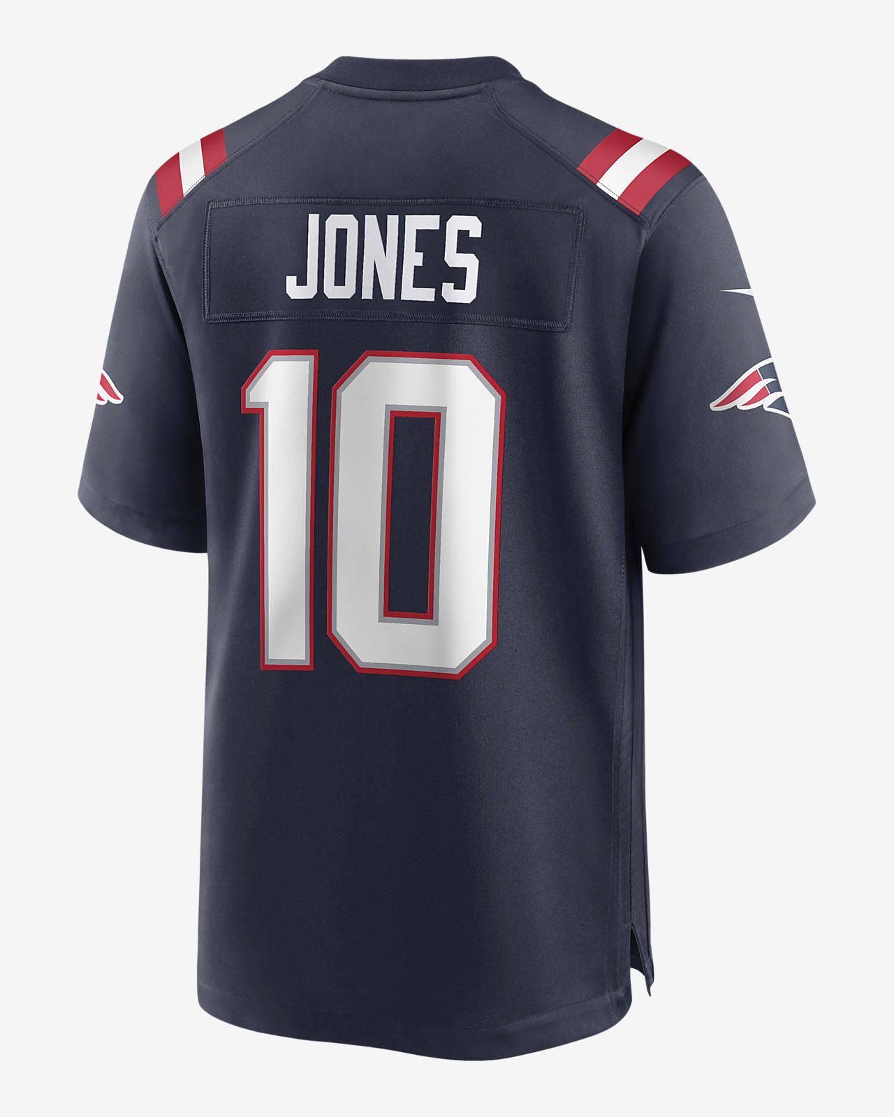 NFL New England Patriots (Mac Jones) Men's Game Football Jersey