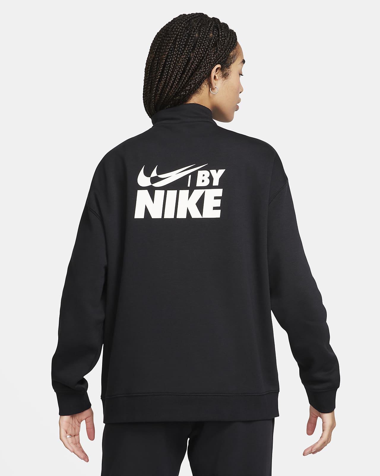 Nike Sportswear Women's Oversized 1/4-Zip Fleece Top. Nike HR