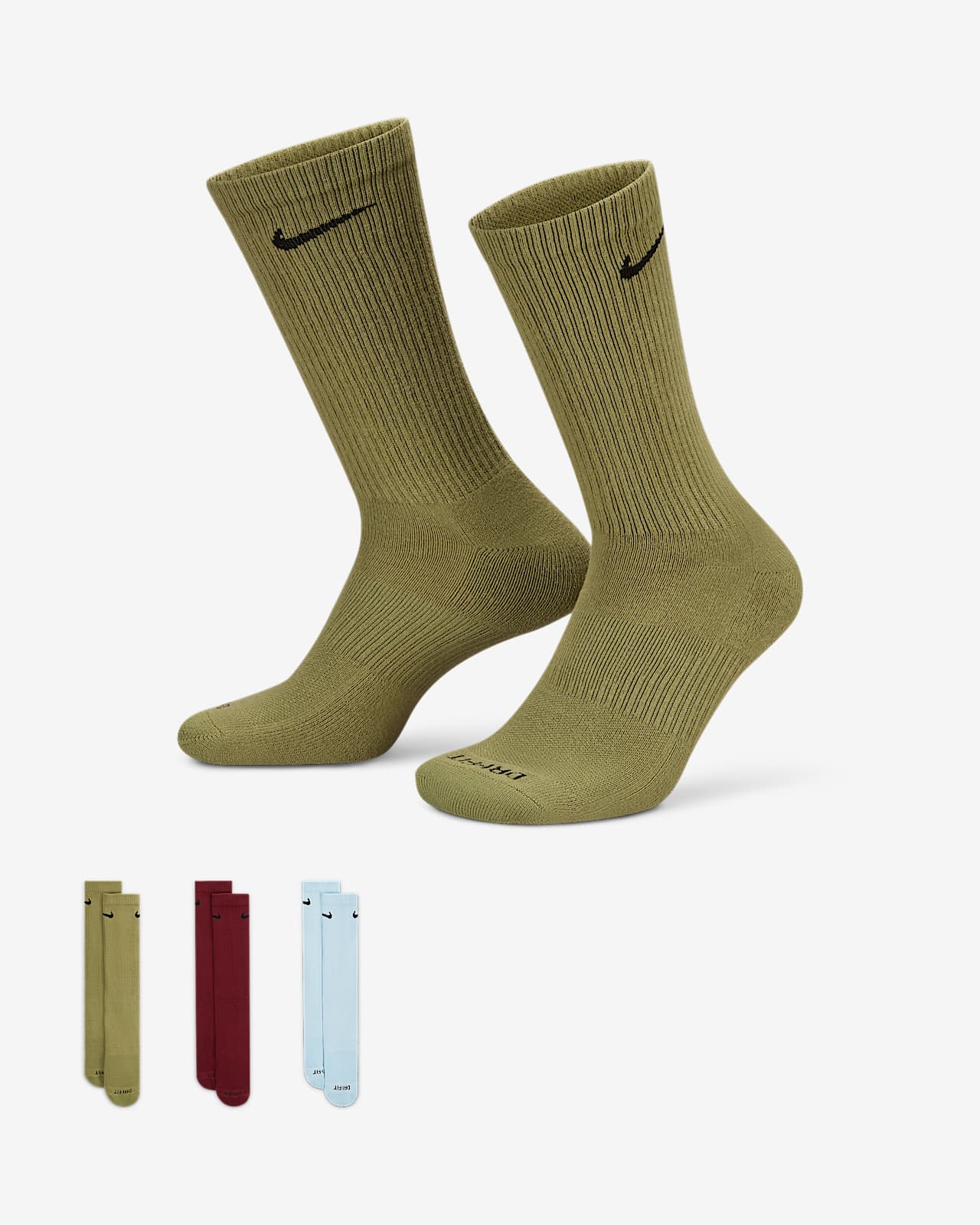 Nike Everyday Plus Cushioned Training Crew Socks (3 Pairs). Nike JP