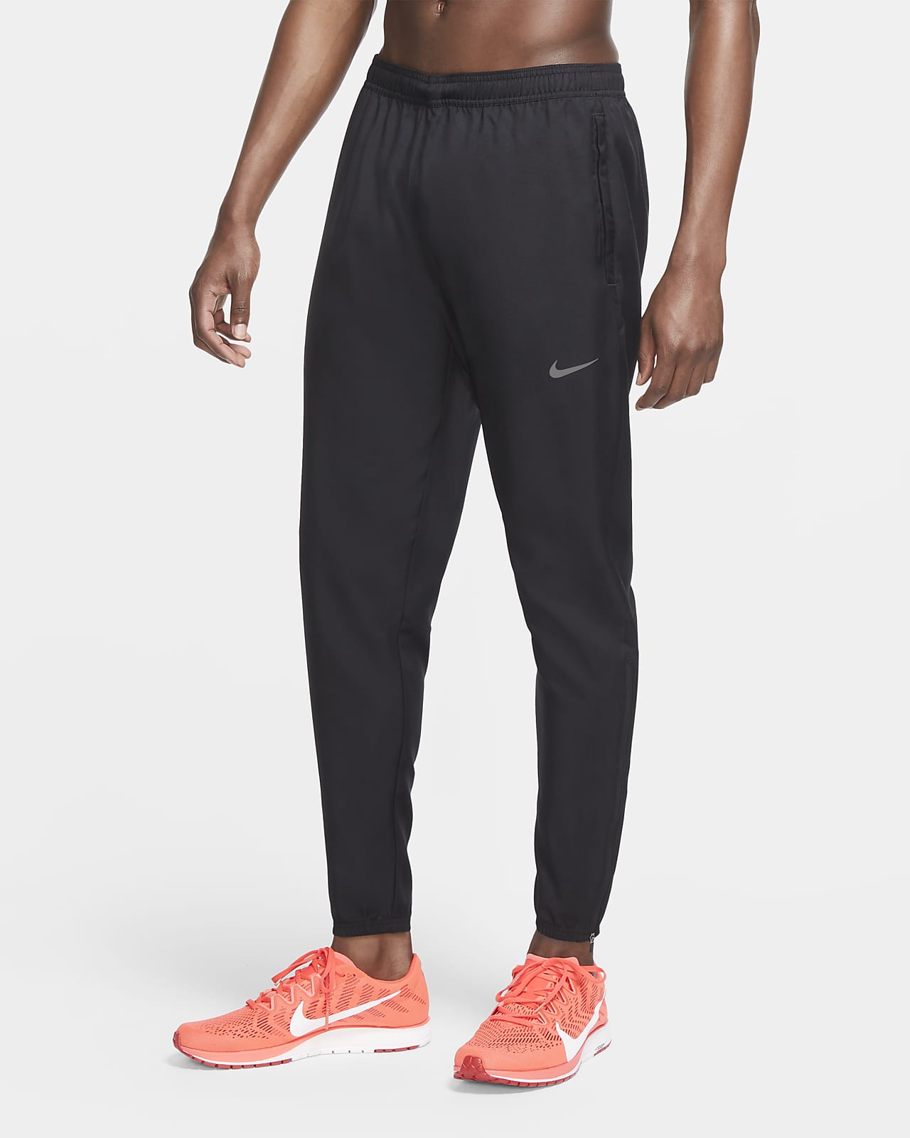 nike running essential woven joggers in black