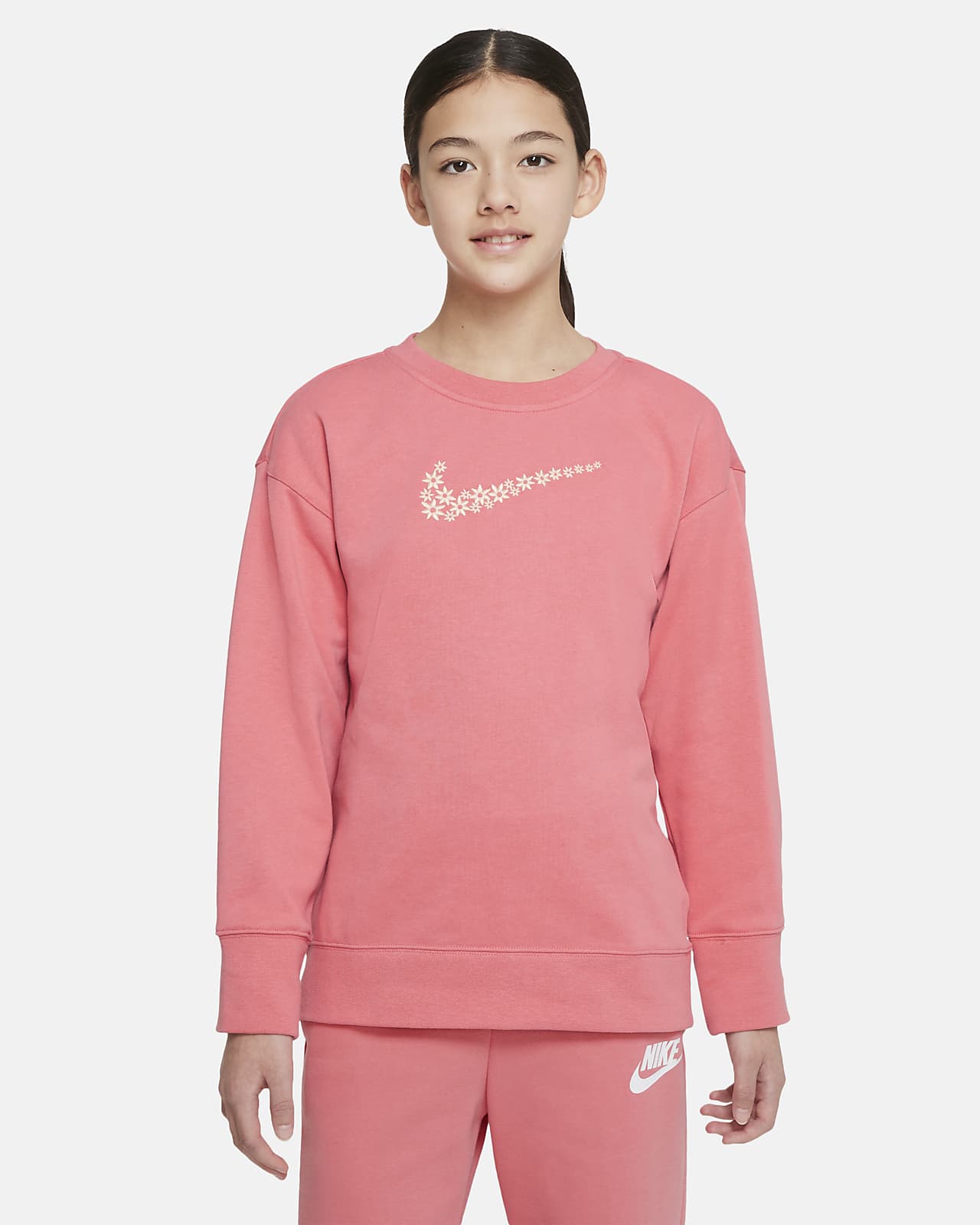 Nike Sportswear Sweatshirt van sweatstof voor meisjes. Nike NL
