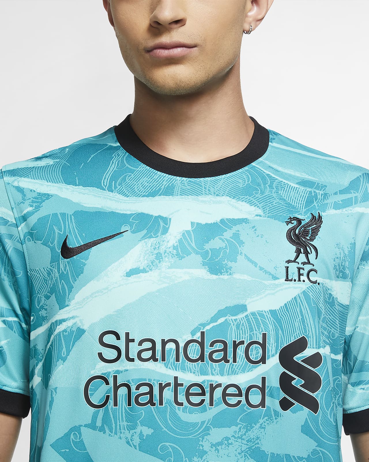lfc nike mens black training ground tee
