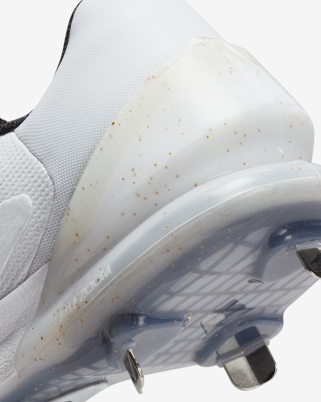 Nike Men's Force Zoom Trout 7 Pro Metal Baseball Cleats, Size 13, White/Gold