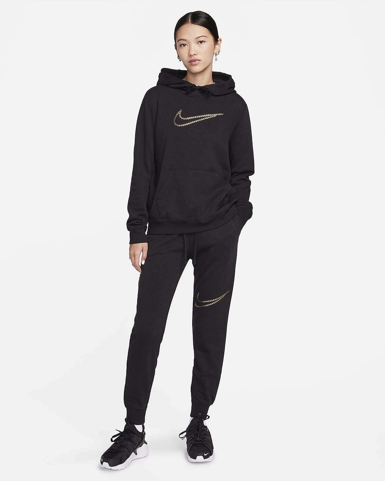 Nike Sportswear Club Fleece Women's Shine Mid-Rise Trousers. Nike ID