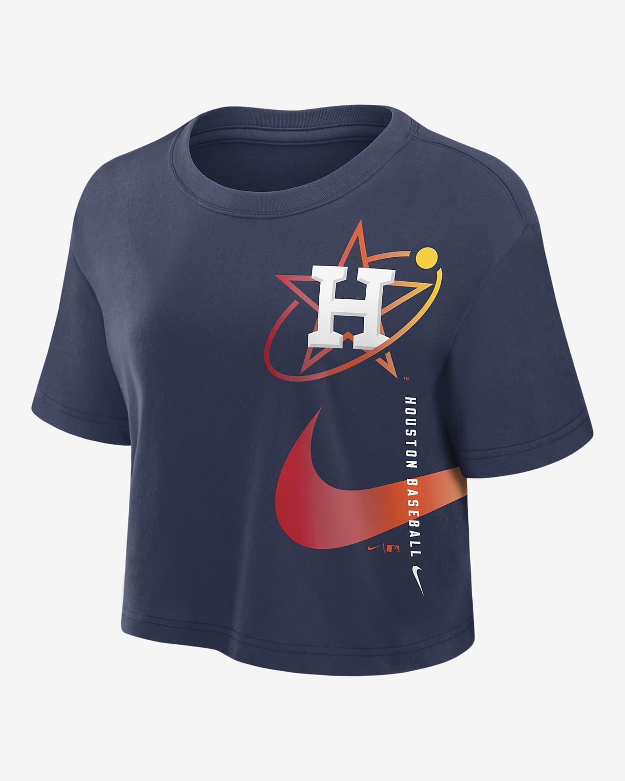 Houston Astros City Connect Women's Nike Dri-FIT MLB Cropped T-Shirt