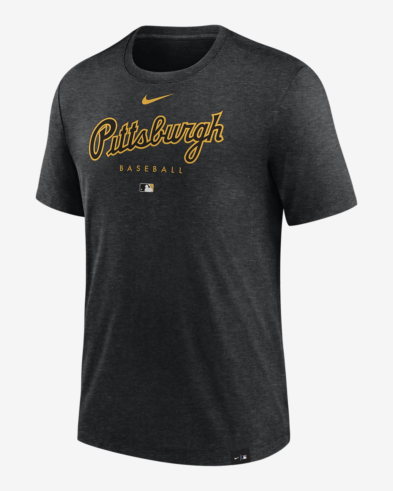 Men's Nike Heathered Gray Pittsburgh Pirates Team T-Shirt