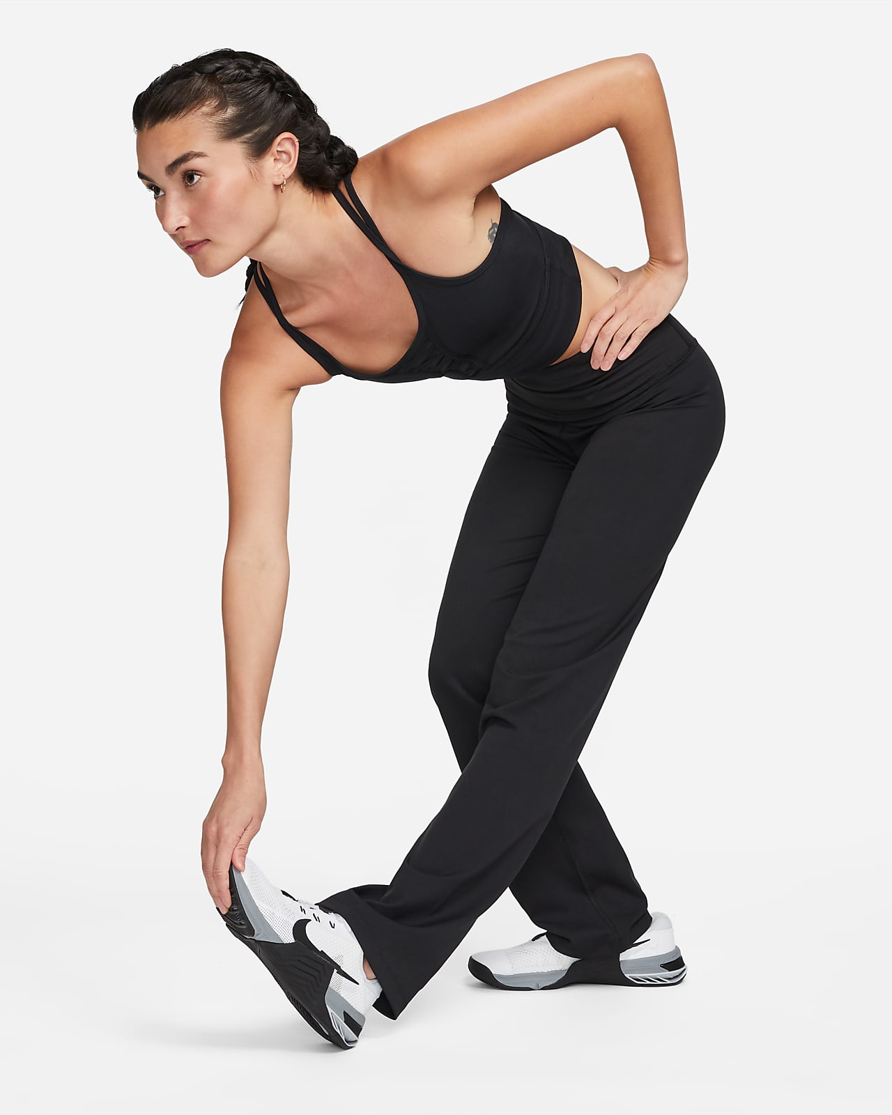 Nike Womens Power Classic Workout Pants BlackWhite XSmall  Amazonin  Fashion