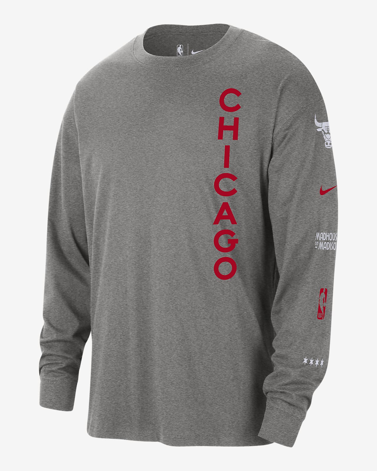 Chicago Bulls 2023/24 City Edition Men's Nike NBA Max90 Long-Sleeve T-Shirt