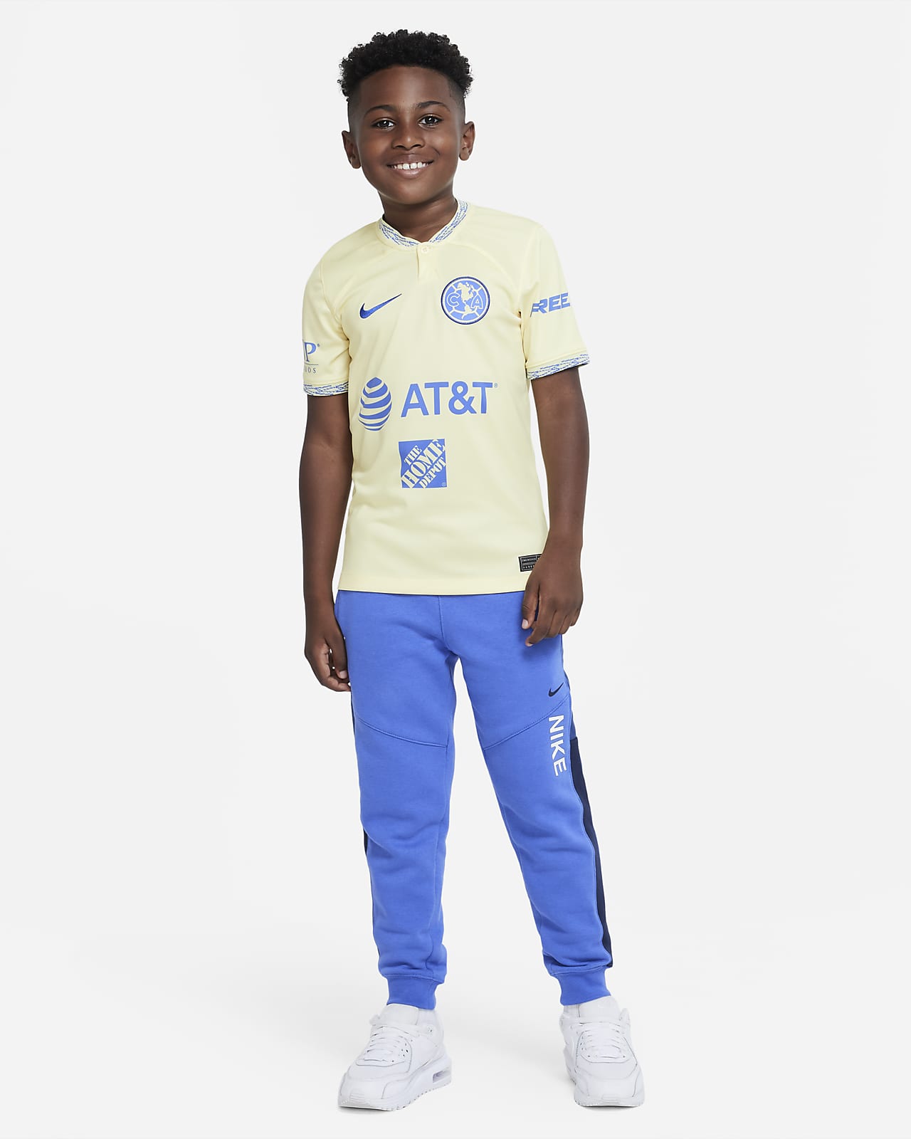 Club Am rica 2022 23 Stadium Home Big Kids Nike Dri FIT Soccer Jersey