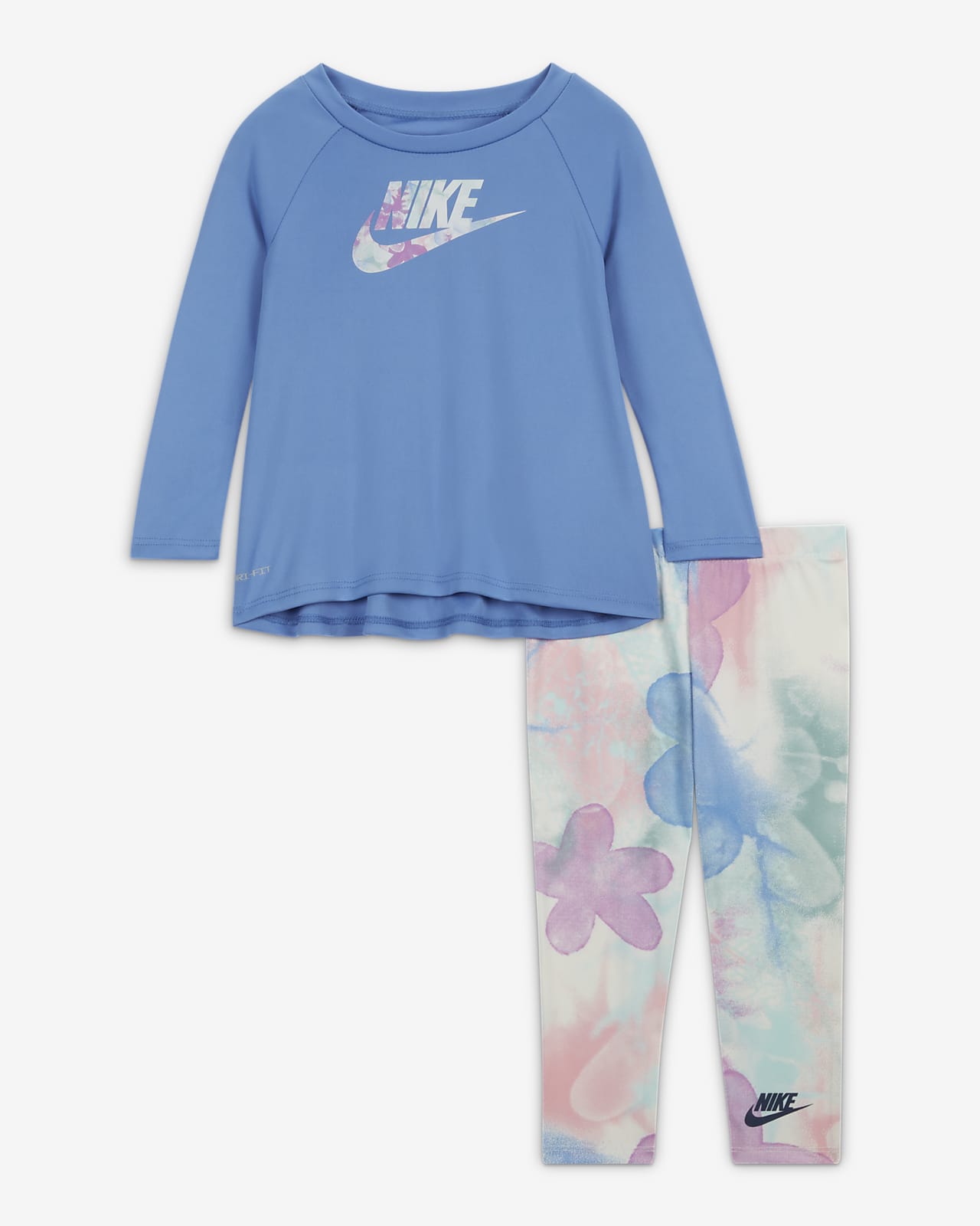 Nike Kids' Girls Dri-fit One Leggings In Light Photo Blue,white