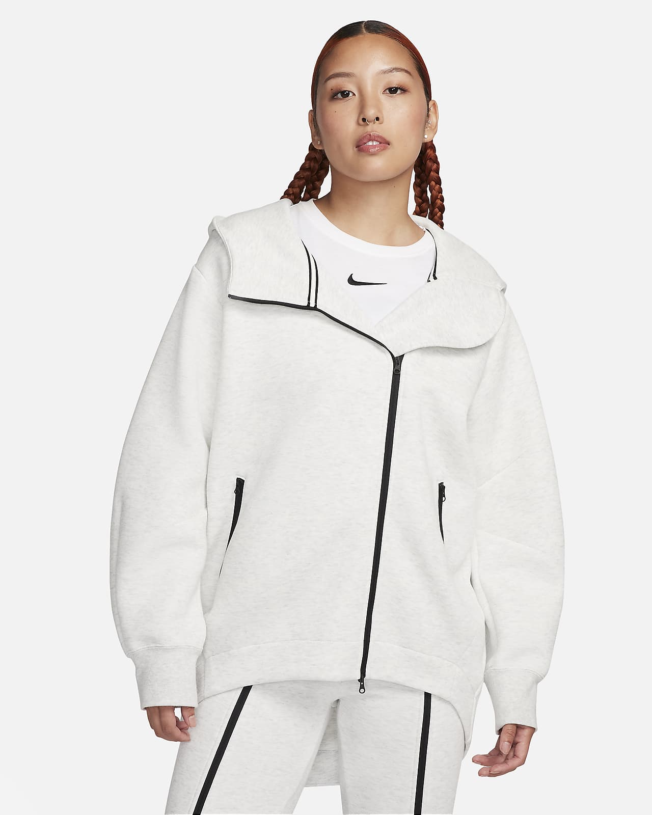 Nike Sportswear Tech Fleece Women's Oversized Full-Zip Hoodie. Nike ID