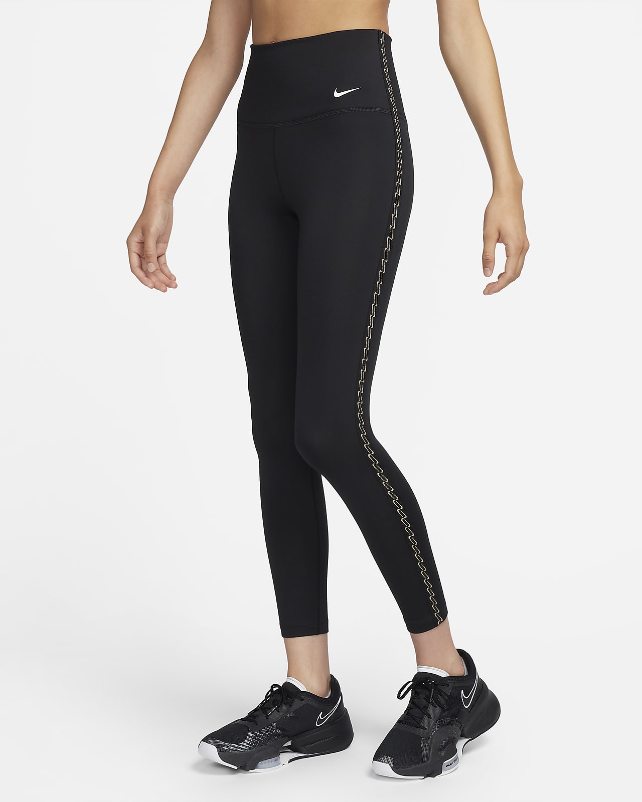 Damskie legginsy 7/8 ze średnim stanem i wstawkami z siateczki Nike One.  Nike PL