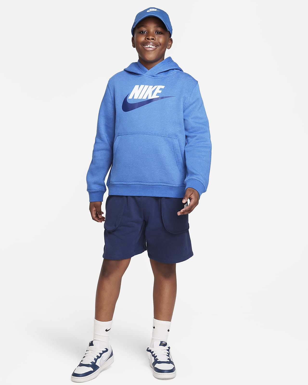 Juramento Manto cangrejo Sudadera con capucha sin cierre para niños talla grande Nike Sportswear  Club Fleece (talla extendida). Nike.com